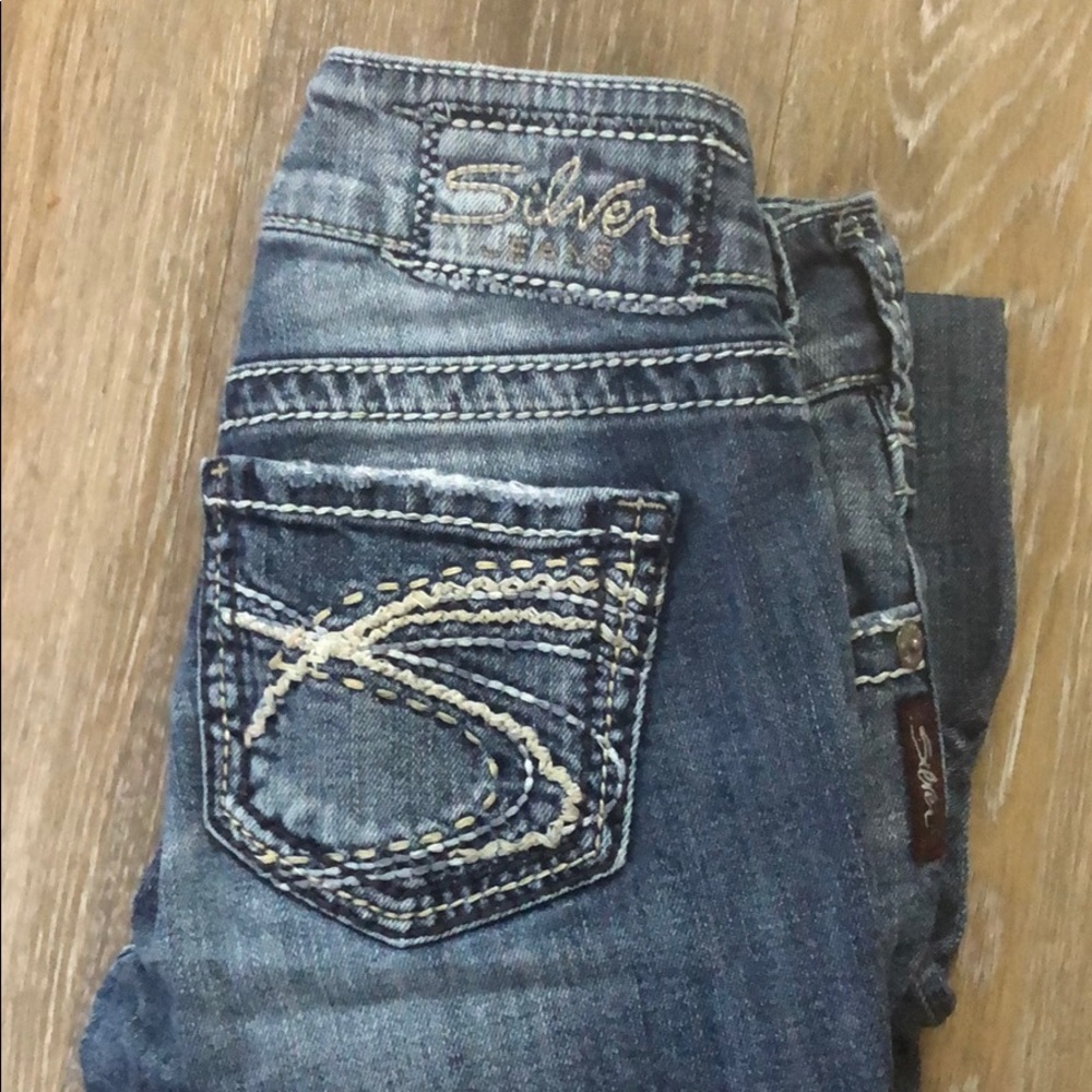Silver suki capris